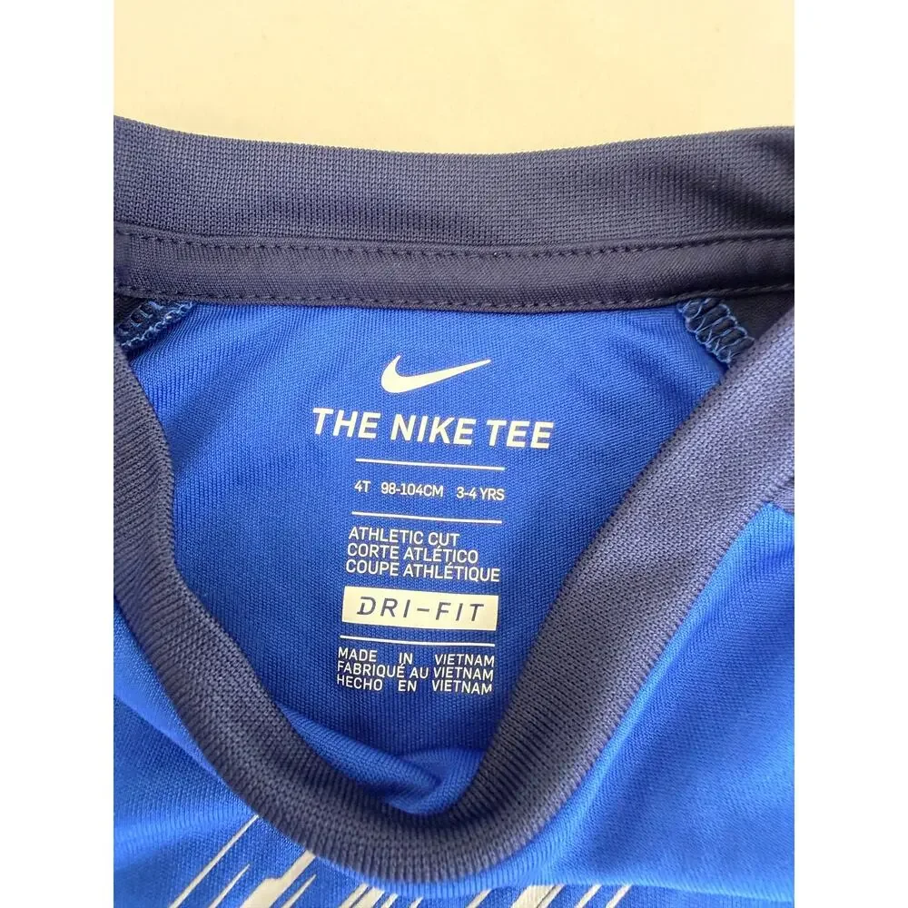Nike Baby Boys Blue Dri-Fit Raglan T-Shirt 4T